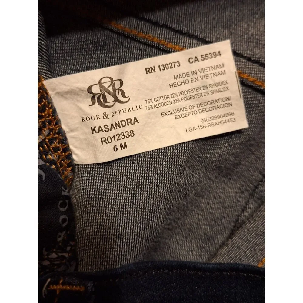 Rock & Republic Women's Jeans, Denim Rx Kasandra Bootcut 6M, R012338, Navy Blue - Picture 11 of 11